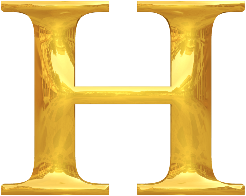 Letra H Letter PNG Yellow Image