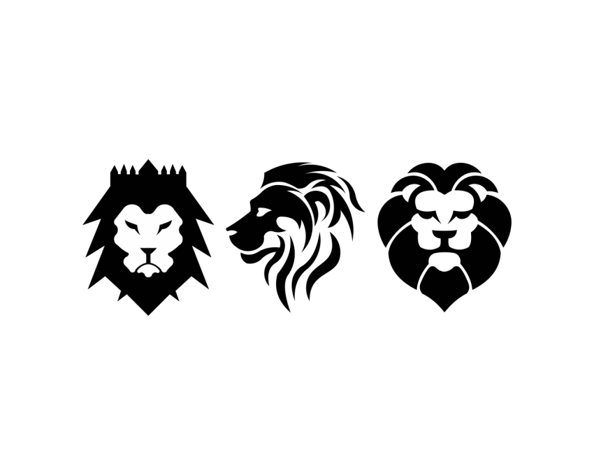 Lion head vector template creative PNG Free Download