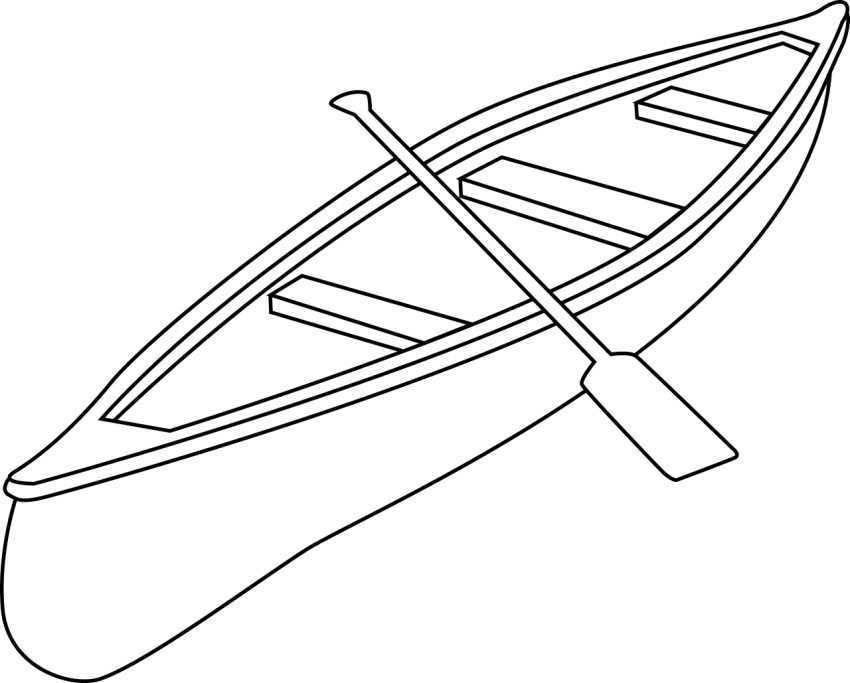 PSD VectorArt On Canoe PNG Outline