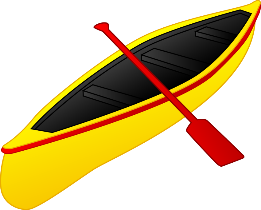 Animated yellow Canoe PNG Transparent Logo