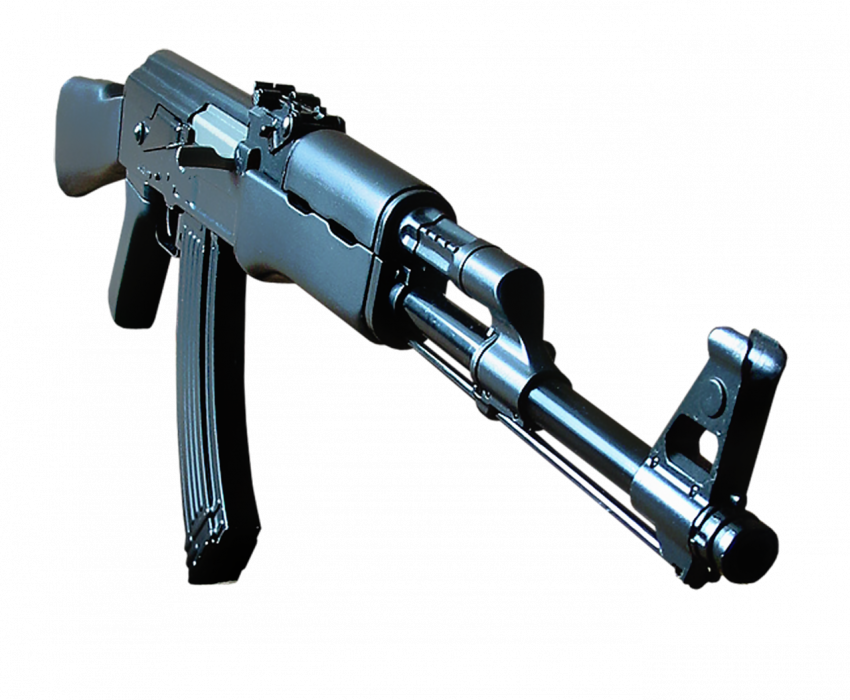 Black 3d AK47 gun png free download