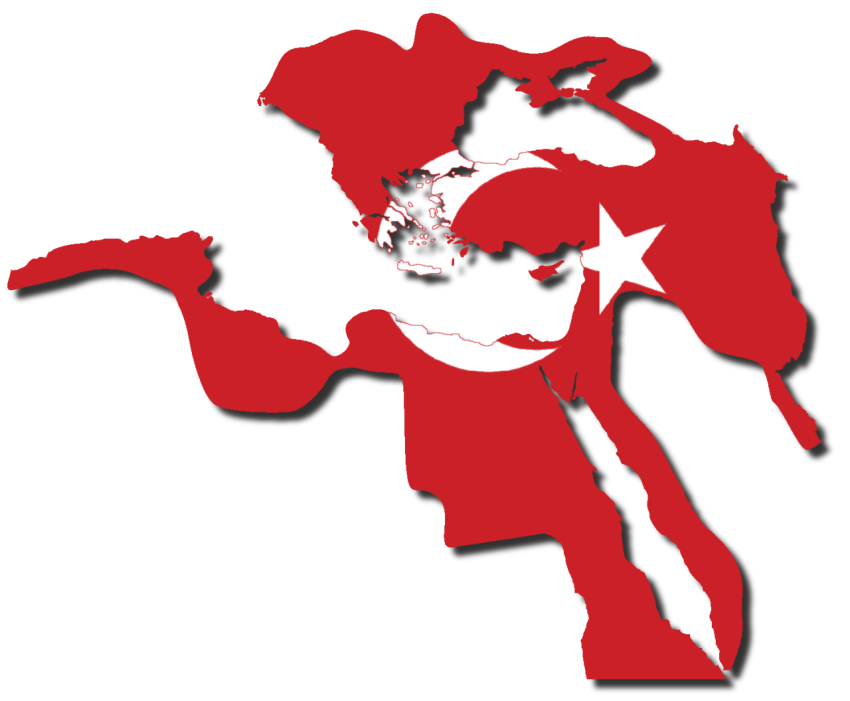 Isolated Turkey Flag PNG Map Picture