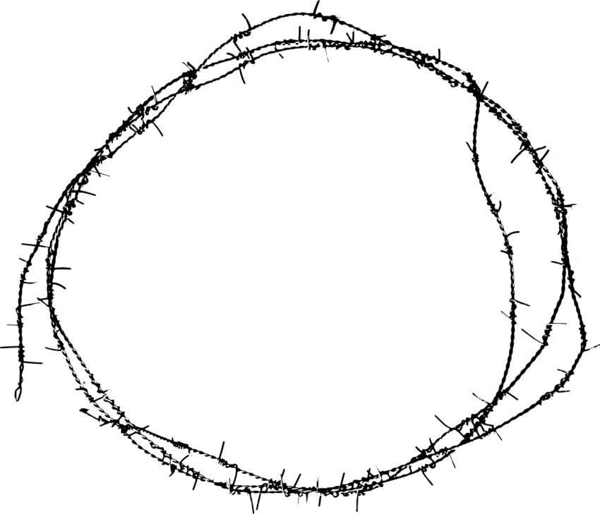 Vector wrapped Barbwire PNG image