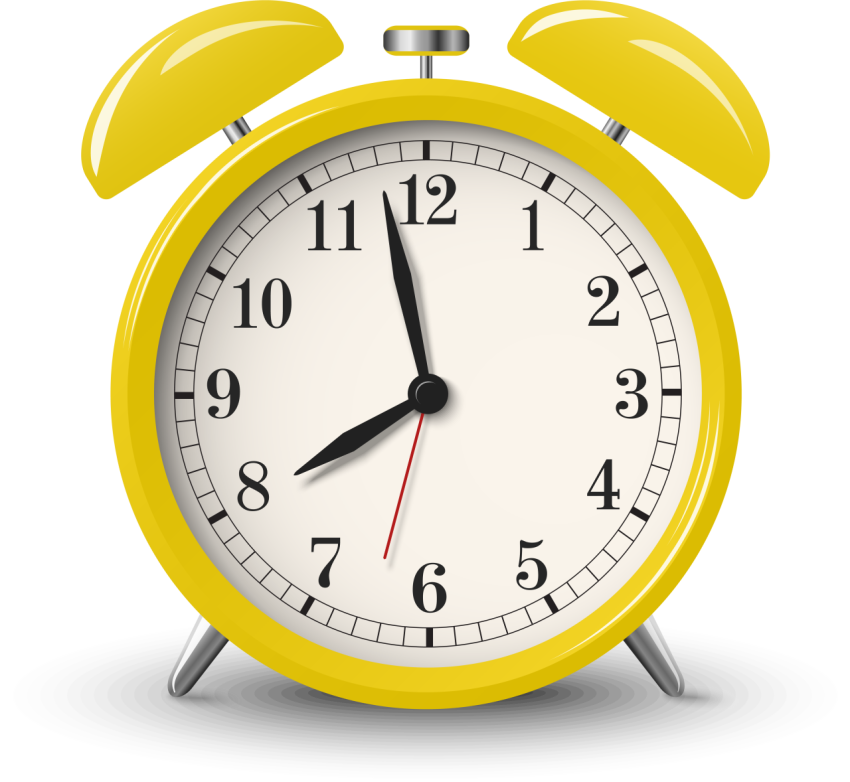 Yellow Clock PNG Image