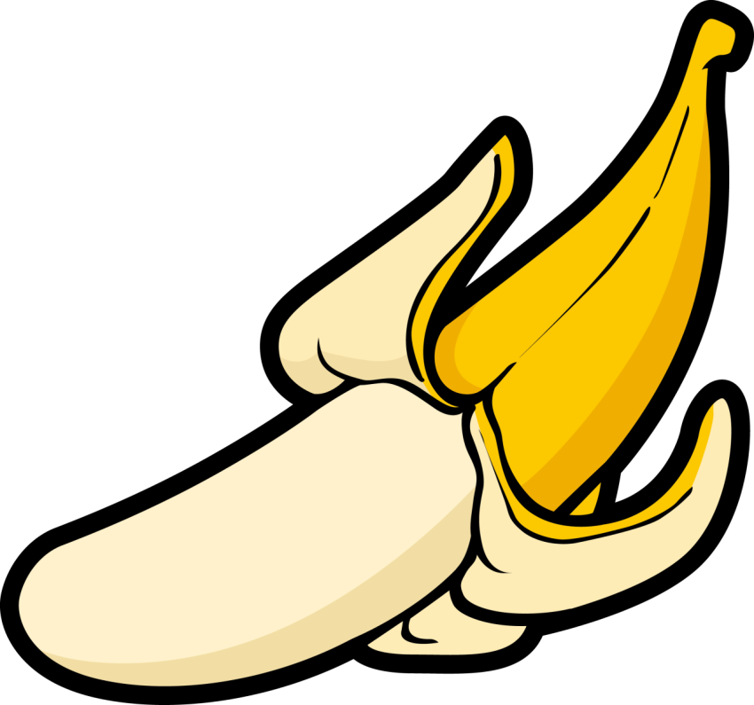Banana Vector Clipart Item Cartoon Image PNG Free Download