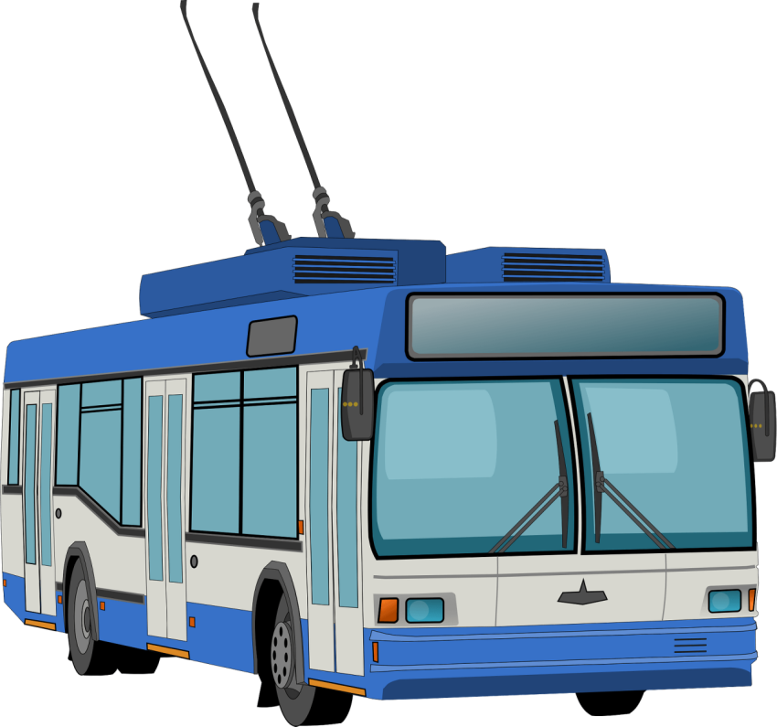 Bus Cartoon Trolleybus PNG Download Free Transparent background