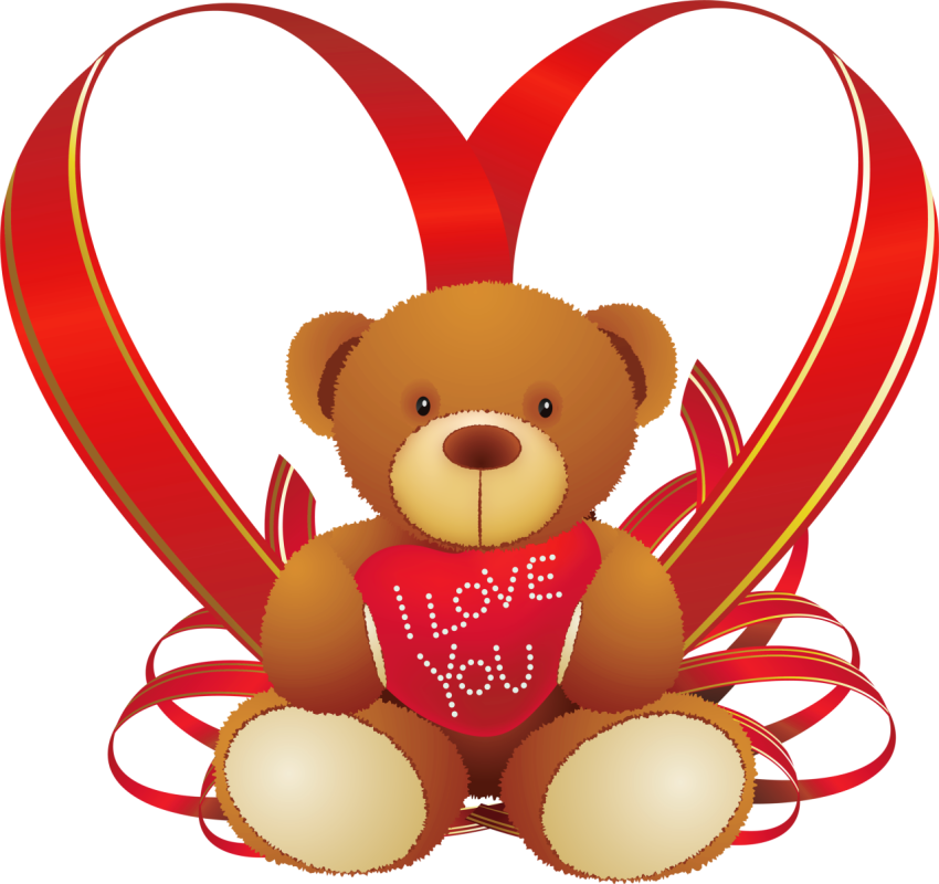 Cute Teddy Bear Gift PNG Image Free Download