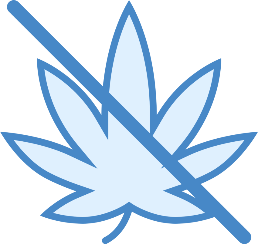 No Drugs PNG Blue Art Free Download