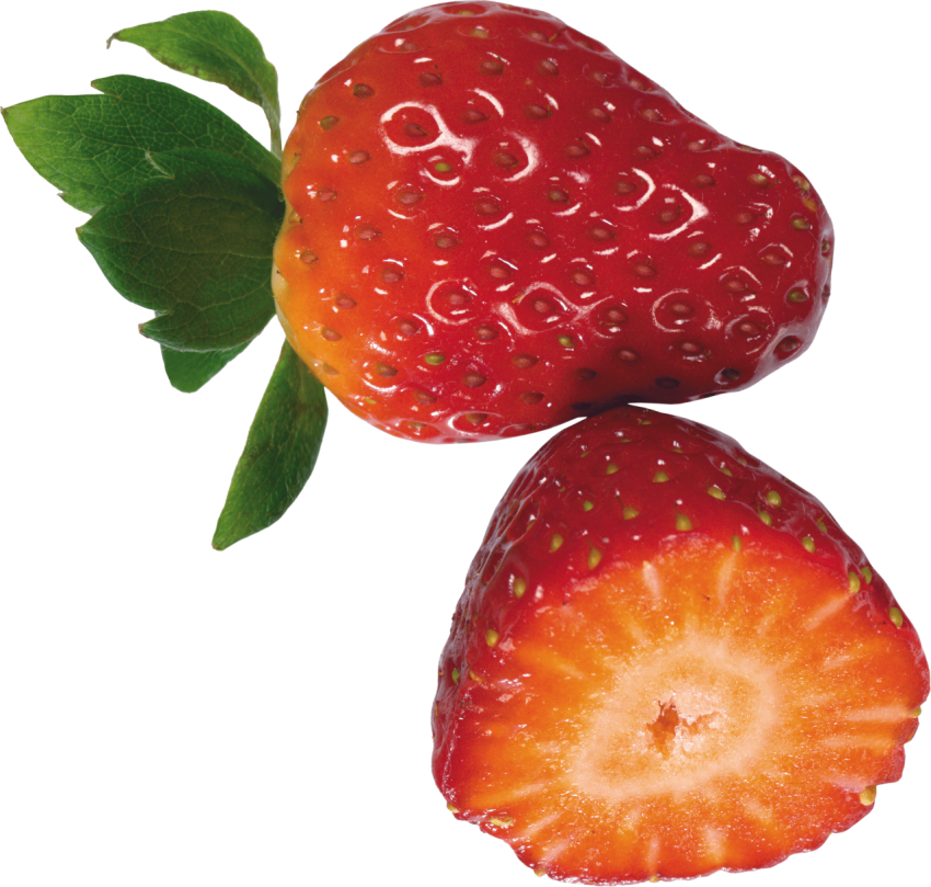 Cute Cutting Strawberry PNG Transparent Picture Free Download