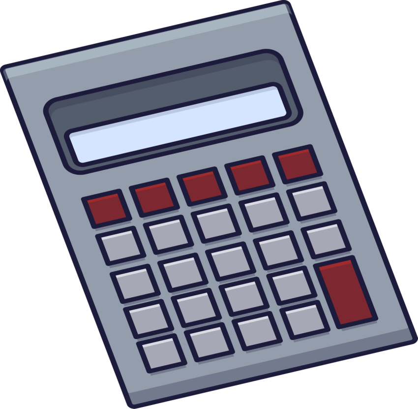 Isolated Calculator PNG Design