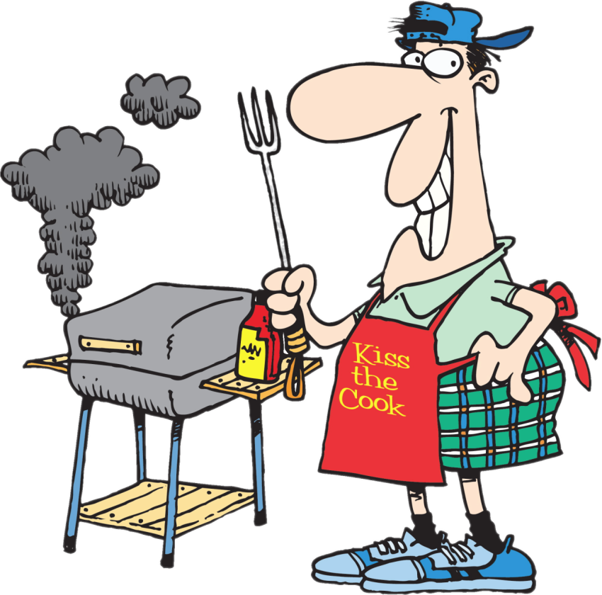 Cartoon Cooking The Barbecue PNG Character Free Download
