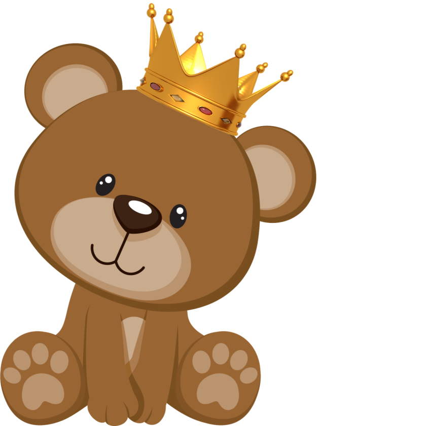 Cute King of Teddy Bear PNG clipart image freetransparent