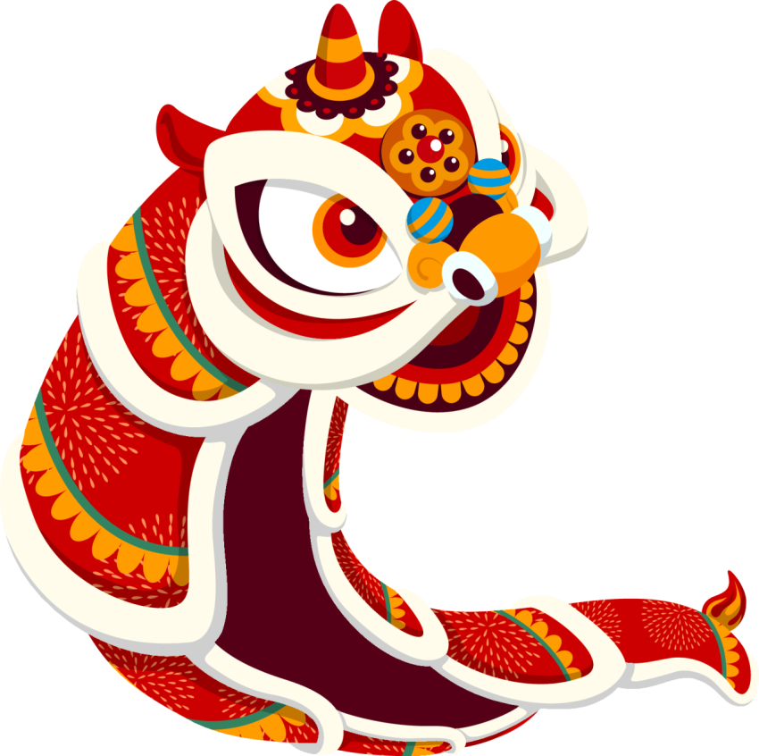 Dragon and lion dance PNG Free Download PNG