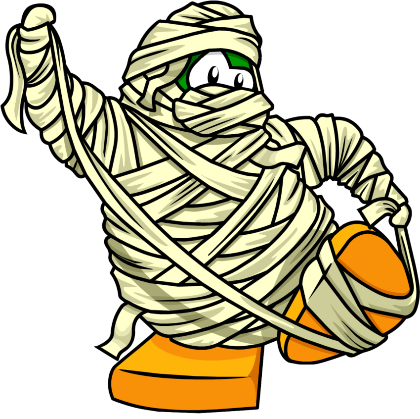 Cute Penguin Mummy PNG Cartoon Character Free