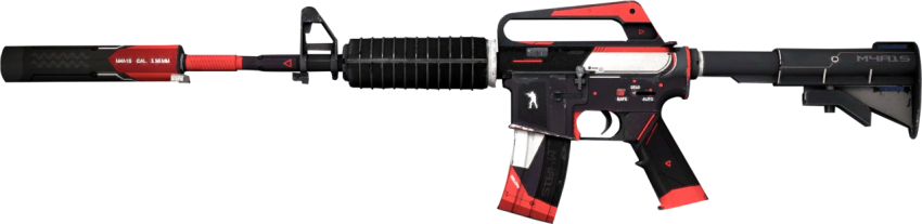 M4A1 S black and red color gun