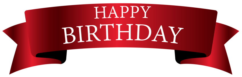 Birthday red ribbon png free download