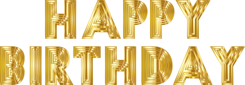 Golden Happy Birthday PNGWing Free Transparent