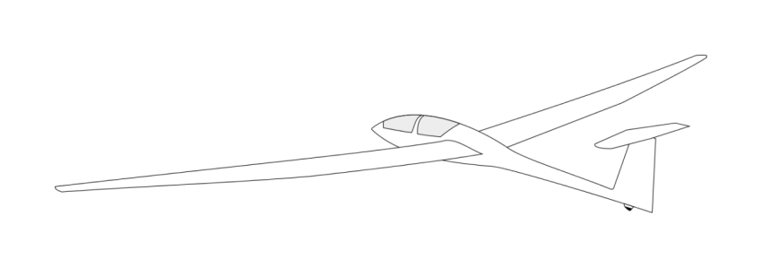 White Glider PNG Art Image Free Download