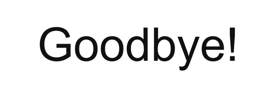 Lettering Goodbye PNG Text Free Download
