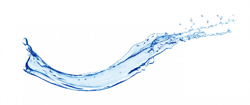 Blue water splash with drops free png