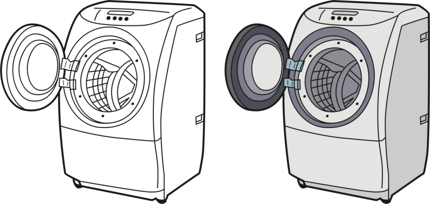 Illustration Open Washing Machine PNG Art & Structure Image Free Download