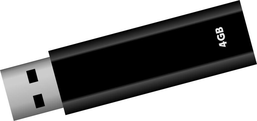 Black Usb Flash PNG Image On Transparent Free