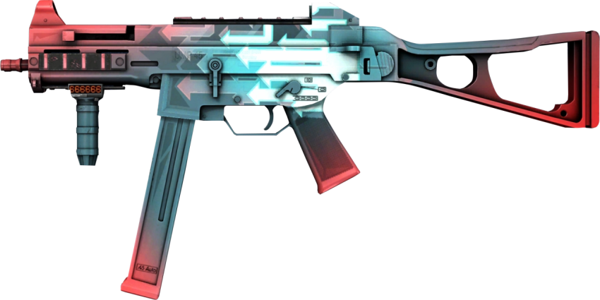 UMP 45 fire multi color png free (1)