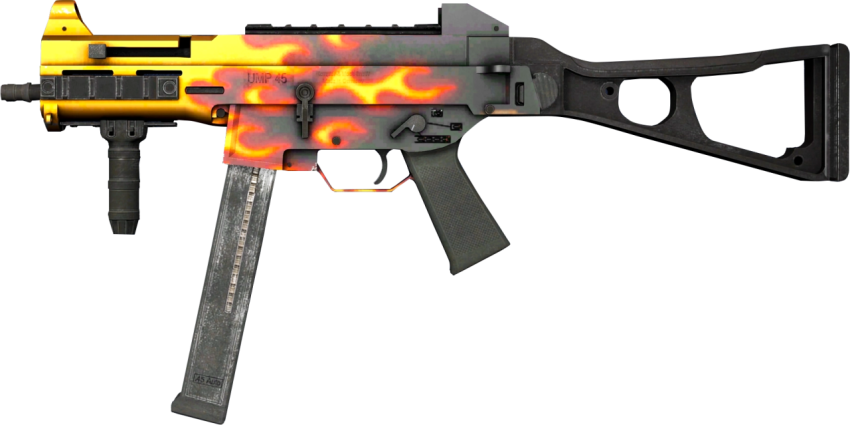 UMP 45 fire yellow color