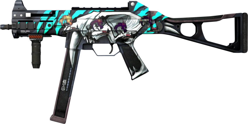 UMP 45 fire multi color png free (2)