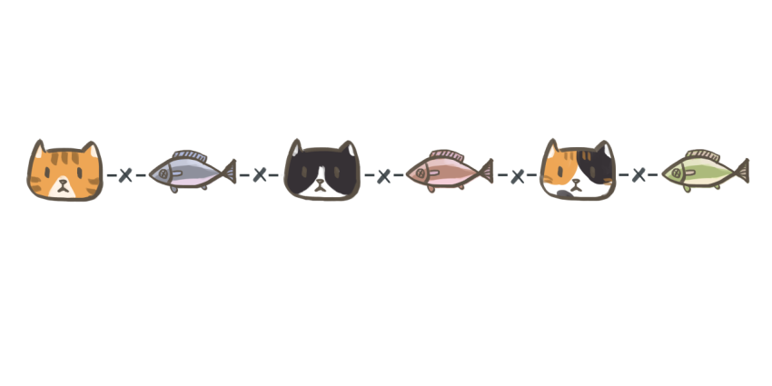 Kitten fish split line decoration PNG Download