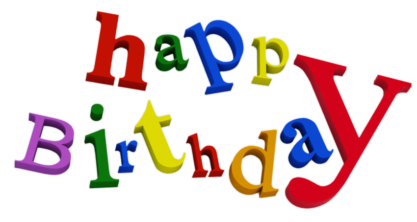 Capital & Small Random Happy Birthday PNG Alphabets Image