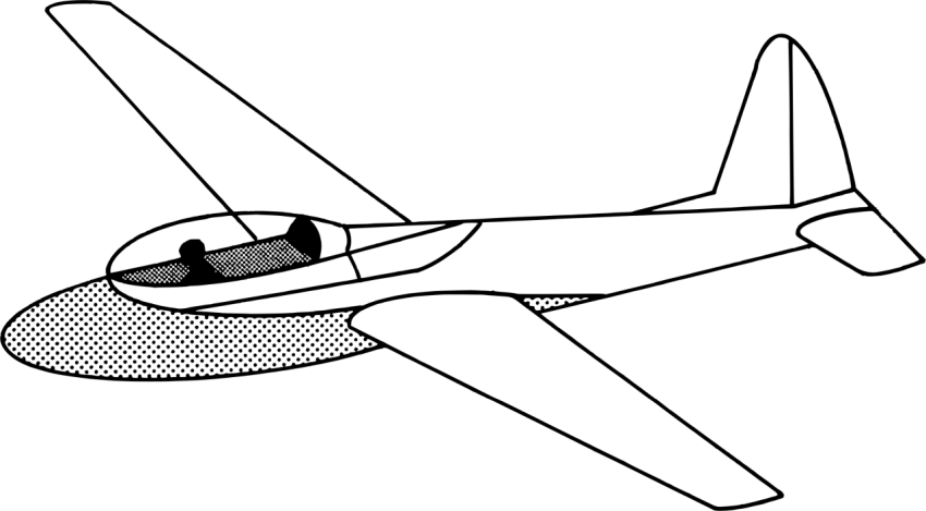Glider PNG Outline Free Download