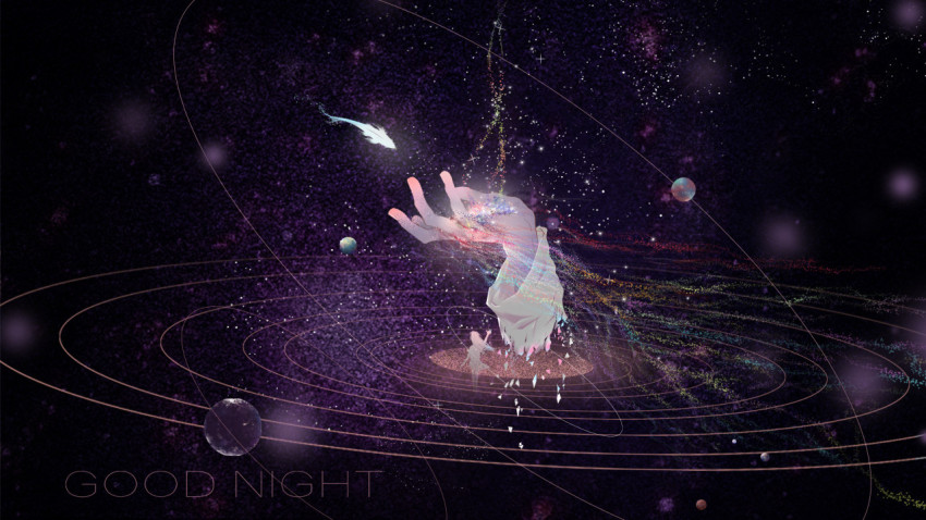 Starry sky hand fish hand PNG Free Download