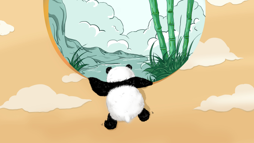Cute pet panda babys day PNG Download