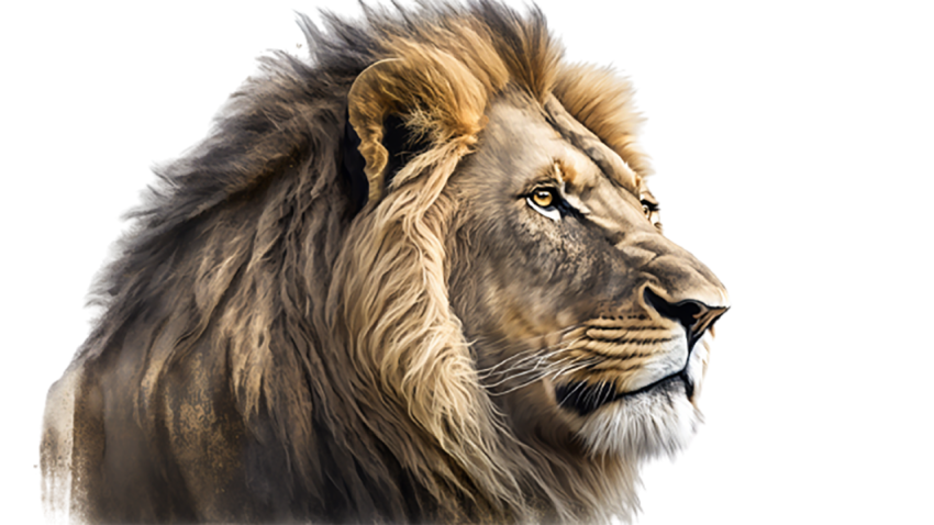 Lion head realistic ferocious PNG Free Download