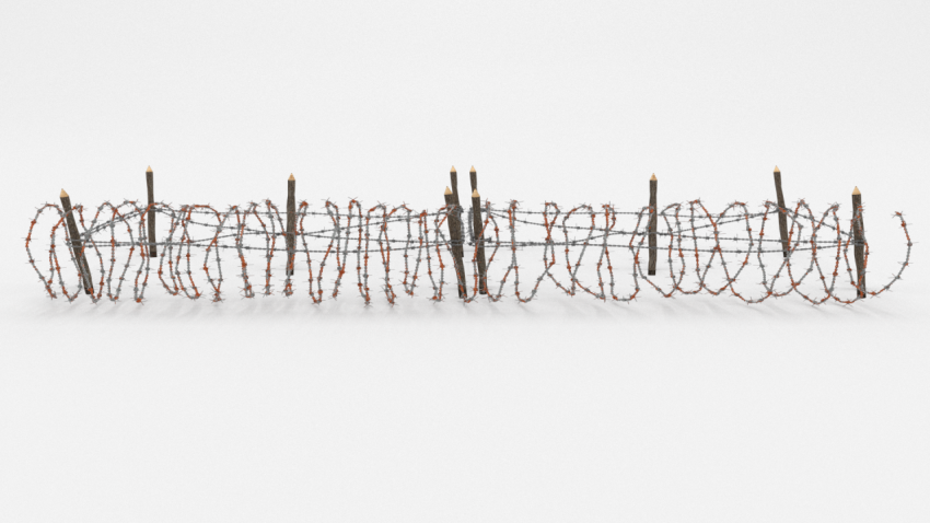 Barbed wire fence wire obstacle 3d modeling barbwire Free download