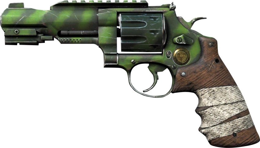 R8 Revolver green and darak brown