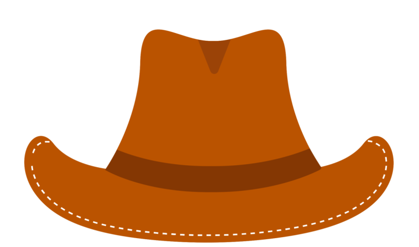 Svg & PSD Cowboy PNG cartoon Hat with Transparent Image