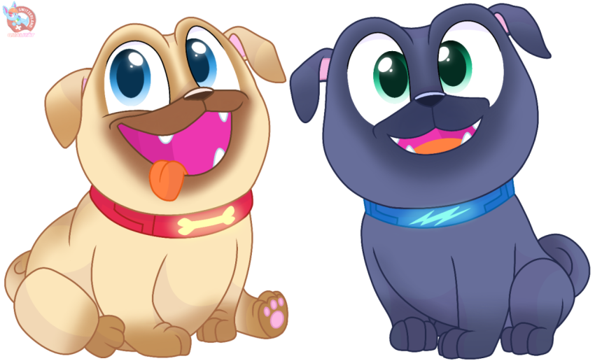 Puppy Pug Dog Pal Pair PNG animal Cartoon