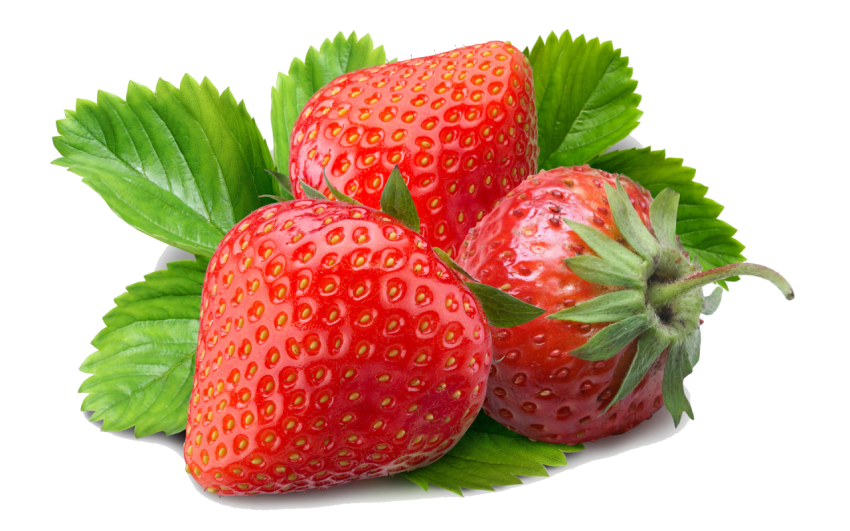 On White Background Strawberry Group Image PNG Free Download