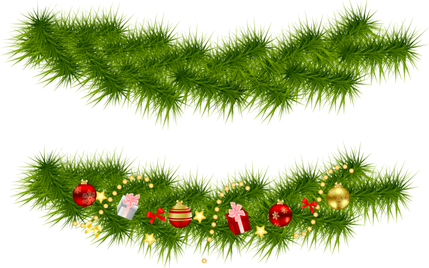 Premium Vector, Vector Green Tinsel PNG Christmas Tree decoration Branches Png Transparent Free Download