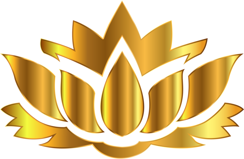 Gold Lotus PNG design Free Download