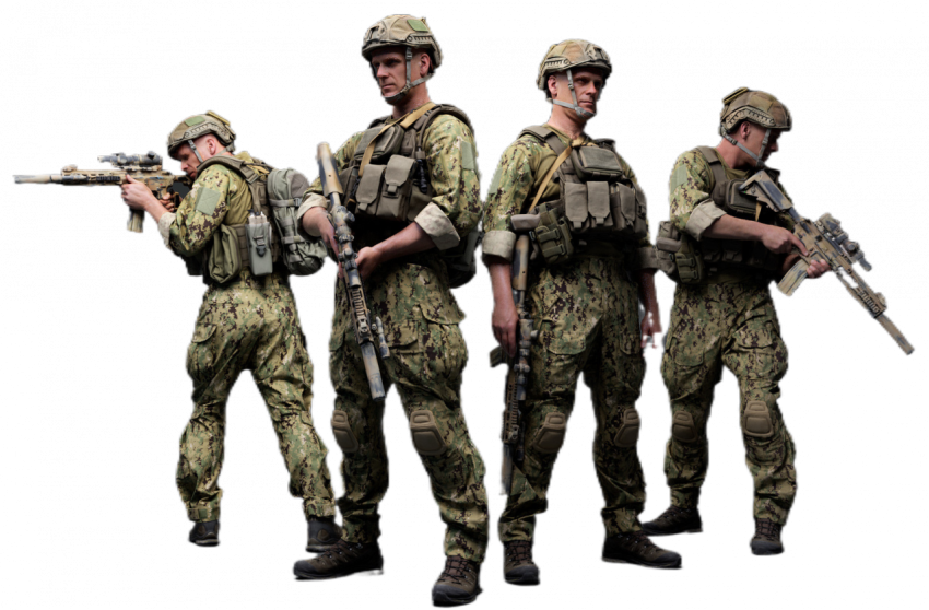 Army solder Attack position png free download