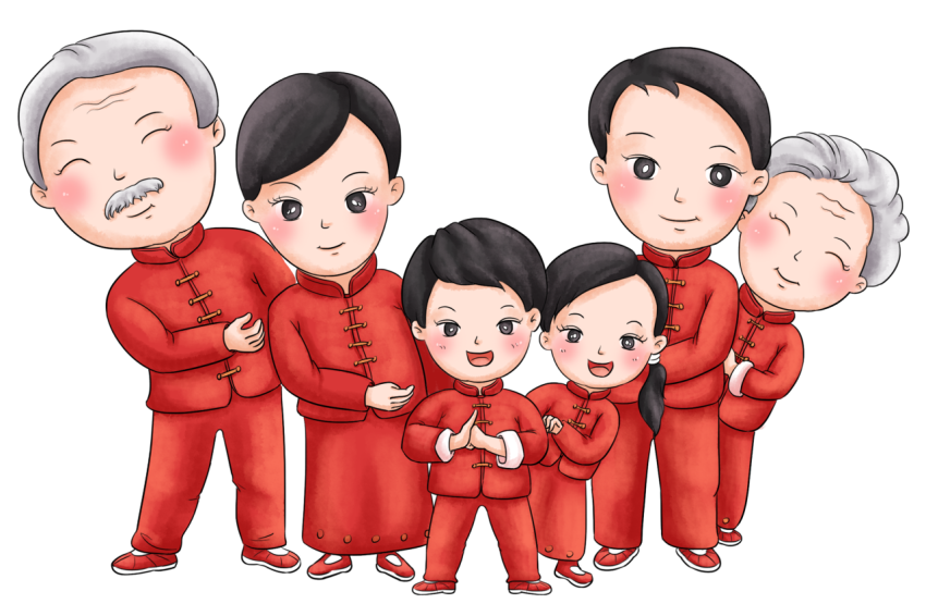 Family photo red dogs PNg Free Download
