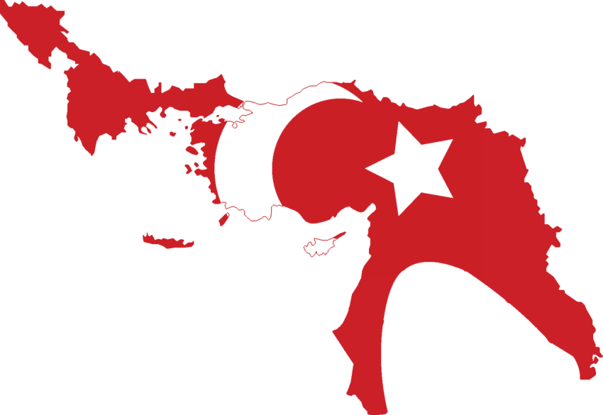 Map On Turkey Flag PNG Picture Free Download