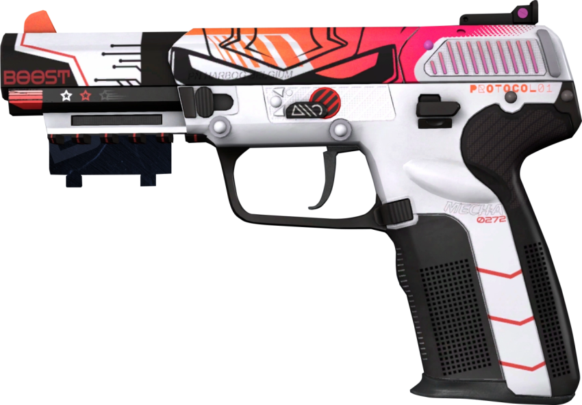 Pistol Five SeveN white and pink balck