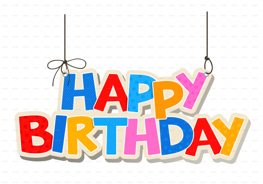 Colorful Happy Birthday PNG Image Free Download