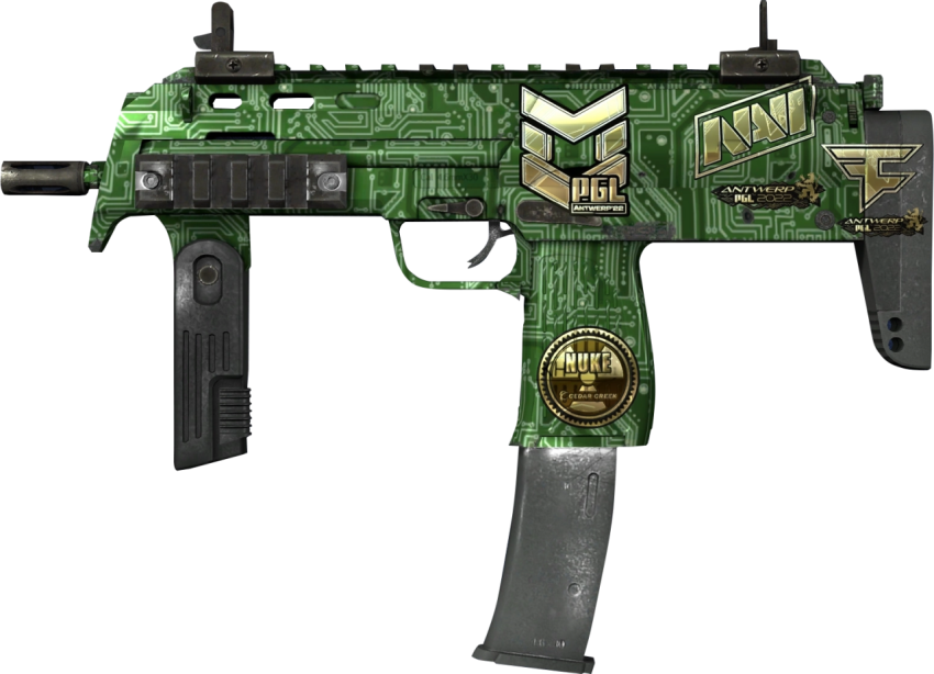 MP7 gun green and black color