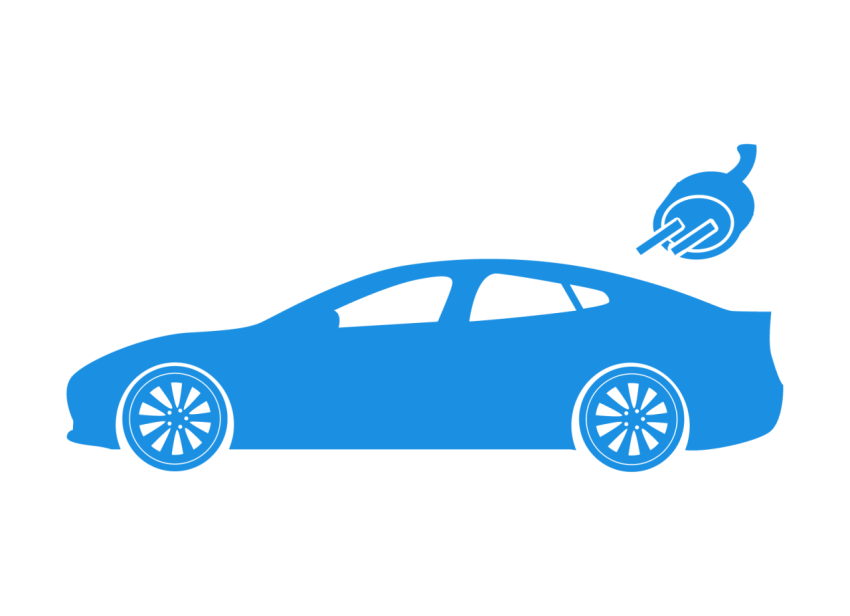 Electric Car PNG Blue art Image Free Download