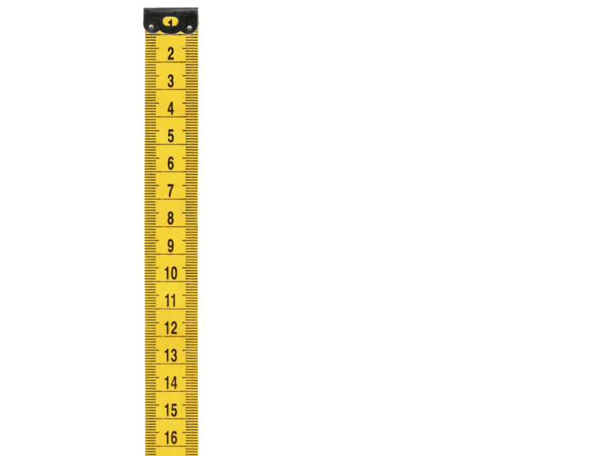 Yellow Inche Tag Ruler PNG Image